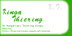 kinga thiering business card